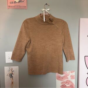 Brown button sweater